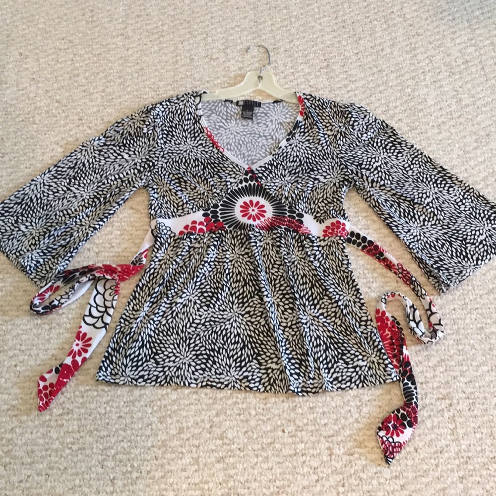 Red, Black, White Shirt